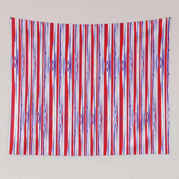 Item preview, Red and Blue Organic Stripe Fabric Pattern Seamless Repeat designed and sold by Sharon Schwalbe.