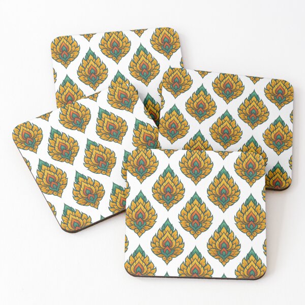 Item preview, Thai Traditional Pattern – Kanok Flame Motif on Black designed and sold by Kittitat_KT.