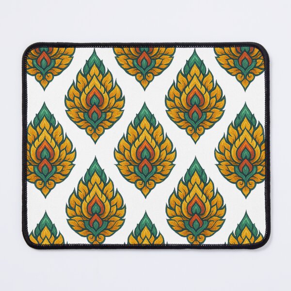Item preview, Thai Traditional Pattern – Kanok Flame Motif on Black designed and sold by Kittitat_KT.