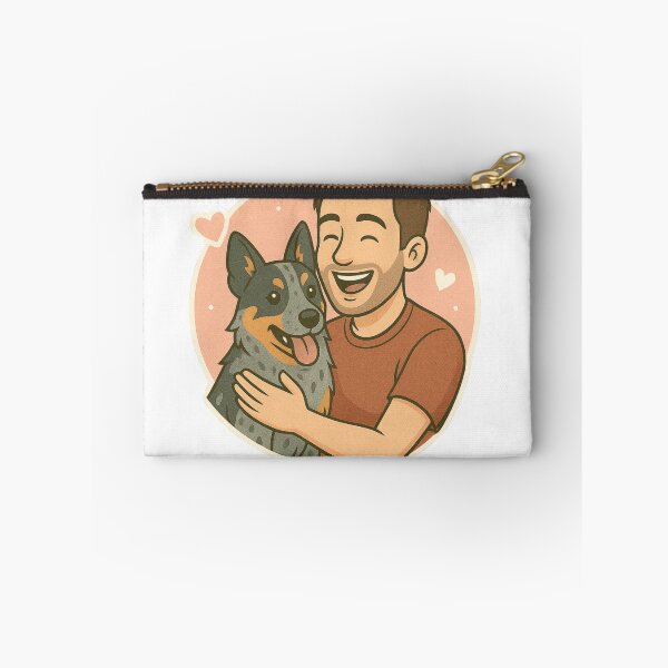 Item preview, Outback Partners: Man & Australian Cattle Dog Cartoon designed and sold by GoodyPaws.