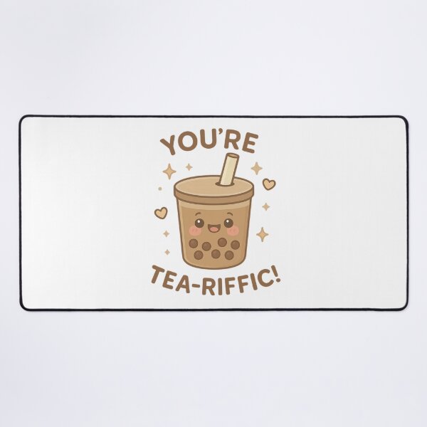 Item preview, You're Tea-riffic - Cute Bubble Tea Pun Design designed and sold by POPDOTSHOP.