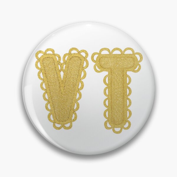 Item preview, "VT" Gold Scalloped Letter Patch designed and sold by kashinikore.