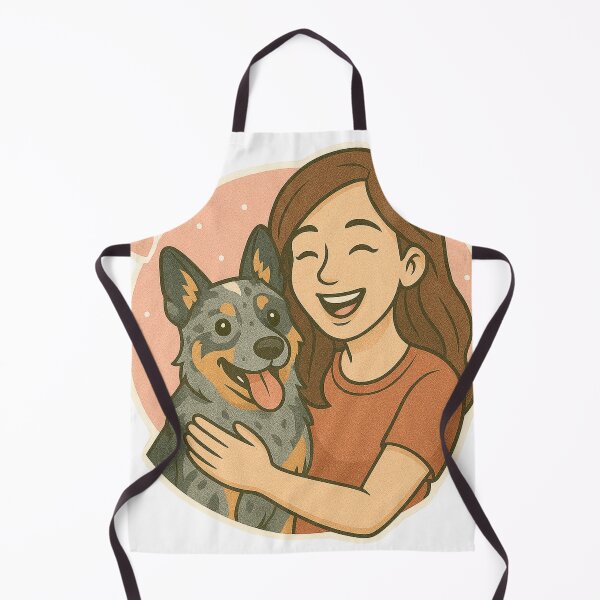 Item preview, True Grit: Woman & Australian Cattle Dog Cartoon designed and sold by GoodyPaws.