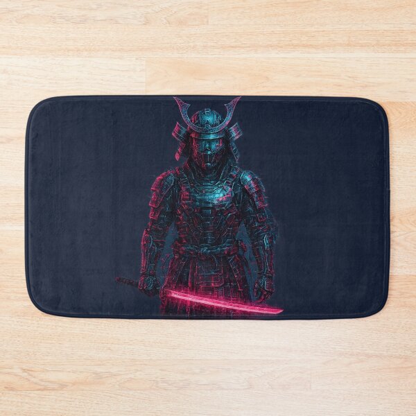 Item preview, Cyberpunk Samurai Warrior Neon Pink Futuristic Japanese Ninja Digital Art Katana Blade Aesthetic Vaporwave Retro Gaming designed and sold by CreativeVisionsHub.