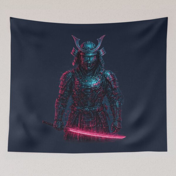 Item preview, Cyberpunk Samurai Warrior Neon Pink Futuristic Japanese Ninja Digital Art Katana Blade Aesthetic Vaporwave Retro Gaming designed and sold by CreativeVisionsHub.