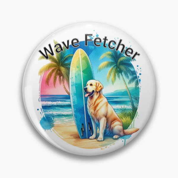 Item preview, Wave Fetcher – Surf Dog Travel Tee for Fur Parents designed and sold by PIXelayDesigns.