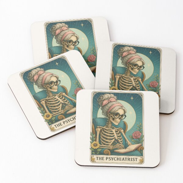 Artikelvorschau, Die Skelett-Tarotkarte – Der Psychiater entworfen und verkauft von Graphicarium Shop.