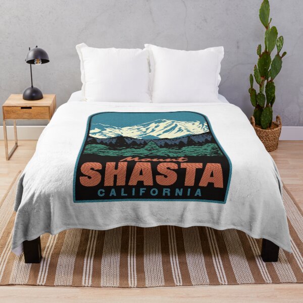 Item preview, Mount Shasta California Retro Landscape Art designed and sold by HalpinDesign.