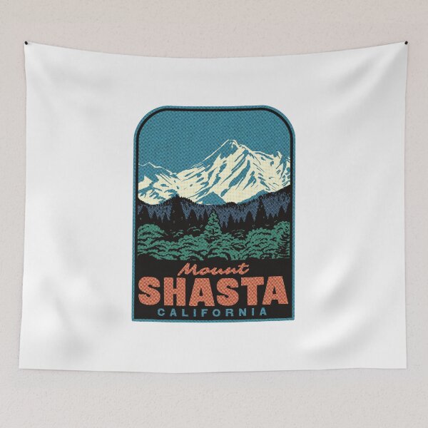 Item preview, Mount Shasta California Retro Landscape Art designed and sold by HalpinDesign.