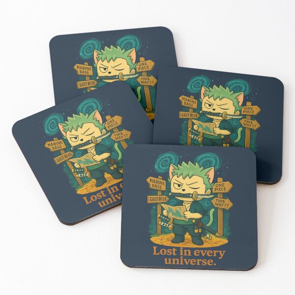 Item preview, Zoro Nyanko – Lost in Every Universe (Chibi Cat Parody Design) designed and sold by NyxVerse-Studio.