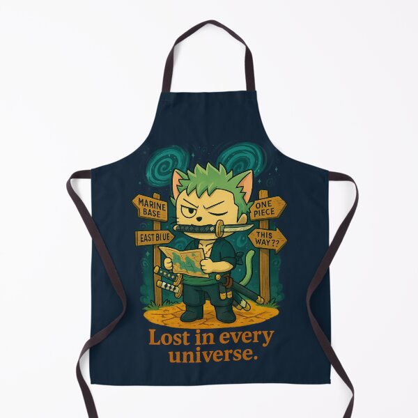 Item preview, Zoro Nyanko – Lost in Every Universe (Chibi Cat Parody Design) designed and sold by NyxVerse-Studio.