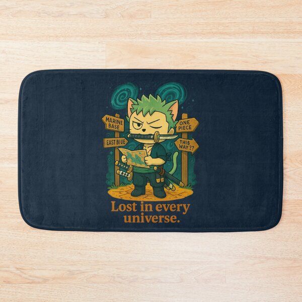 Item preview, Zoro Nyanko – Lost in Every Universe (Chibi Cat Parody Design) designed and sold by NyxVerse-Studio.
