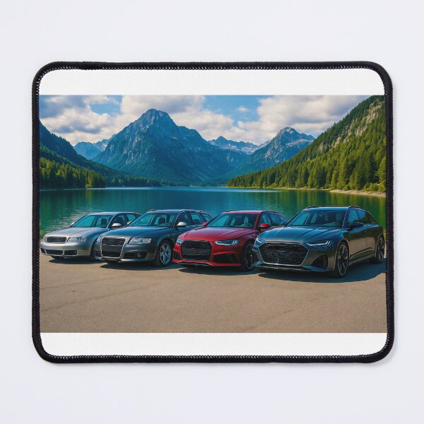 Item preview, Sports Touring Cars Framed By Breathtaking Alpine Peaks And Water designed and sold by RevUpDesign.