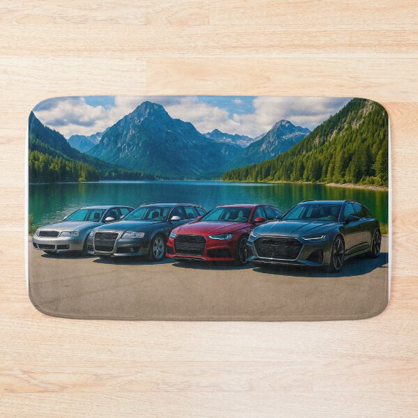 Item preview, Sports Touring Cars Framed By Breathtaking Alpine Peaks And Water designed and sold by RevUpDesign.