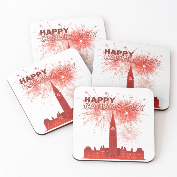 Item preview, Happy Canada Day in front of the Parliament Hill designed and sold by Sototos® ⭐⭐⭐⭐⭐.