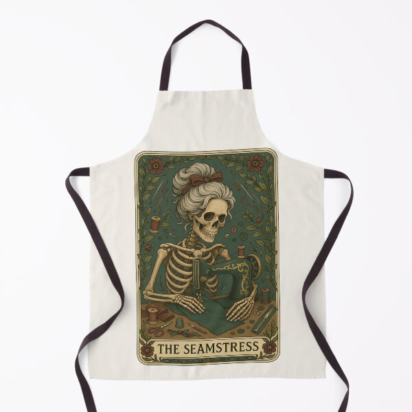 Item preview, The Skeleton Dark Gothic Vintage Tarot Card - The Seamstress designed and sold by Graphicarium Shop.