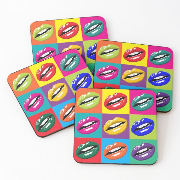 Item preview, Pop Art Colorful Lips – Retro Warhol-Inspired Mouth Pattern designed and sold by The Real Life Symphony.