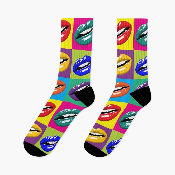 Item preview, Pop Art Colorful Lips – Retro Warhol-Inspired Mouth Pattern designed and sold by The Real Life Symphony.