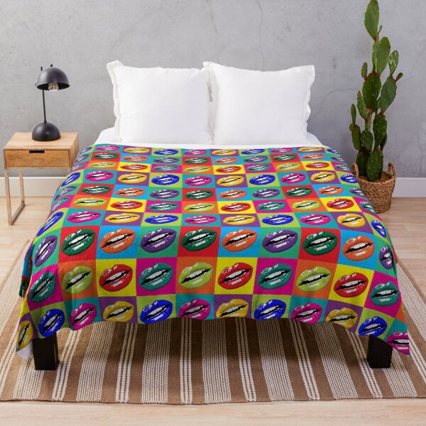 Item preview, Pop Art Colorful Lips – Retro Warhol-Inspired Mouth Pattern designed and sold by The Real Life Symphony.