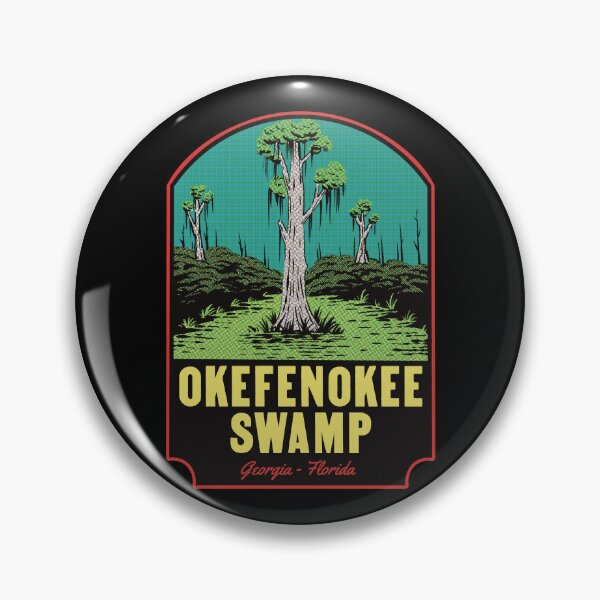 Item preview, Okefenokee Swamp Retro Landscape Art designed and sold by HalpinDesign.