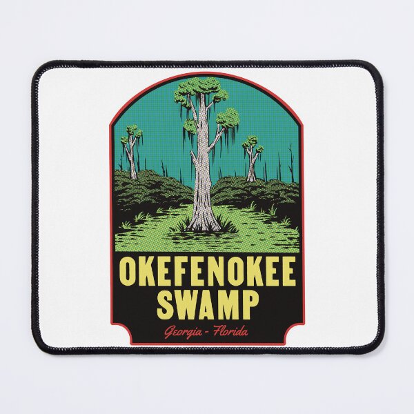 Item preview, Okefenokee Swamp Retro Landscape Art designed and sold by HalpinDesign.