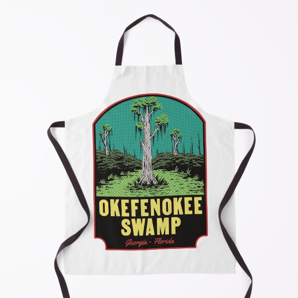 Item preview, Okefenokee Swamp Retro Landscape Art designed and sold by HalpinDesign.