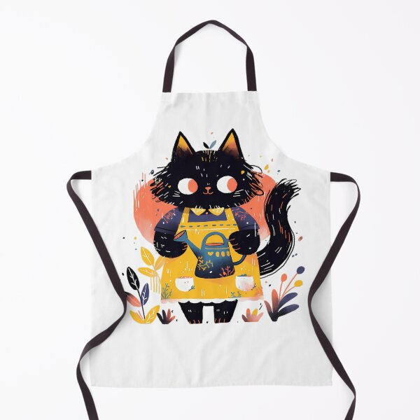 Item preview, Black kitty, the gardener designed and sold by WoollenLlama.