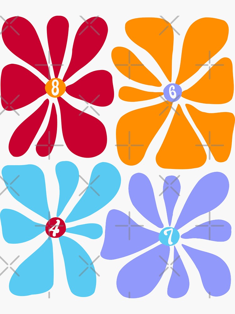 Thumbnail 3 of 3, Sticker, Subtle Anti Trump 8647 Abstract Flowers Stickers designed and sold by EthosWear.