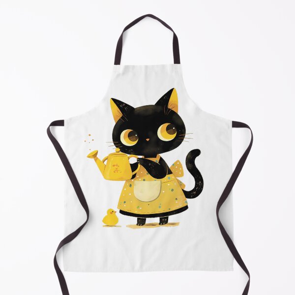 Item preview, Black kitty, the gardener designed and sold by WoollenLlama.