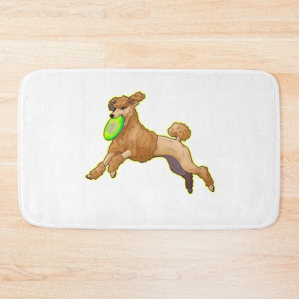 Item preview, Apricot poodle playing frisbee  designed and sold by Rhia4rt.