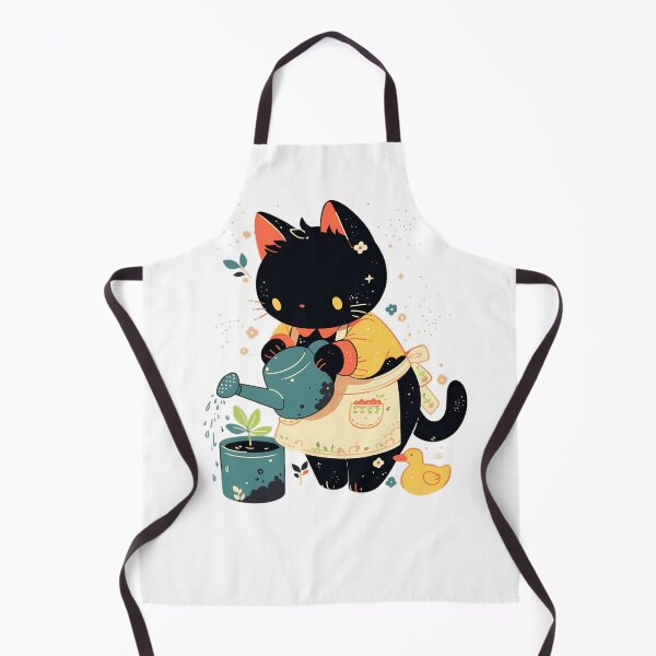 Item preview, Black kitty, the gardener designed and sold by WoollenLlama.