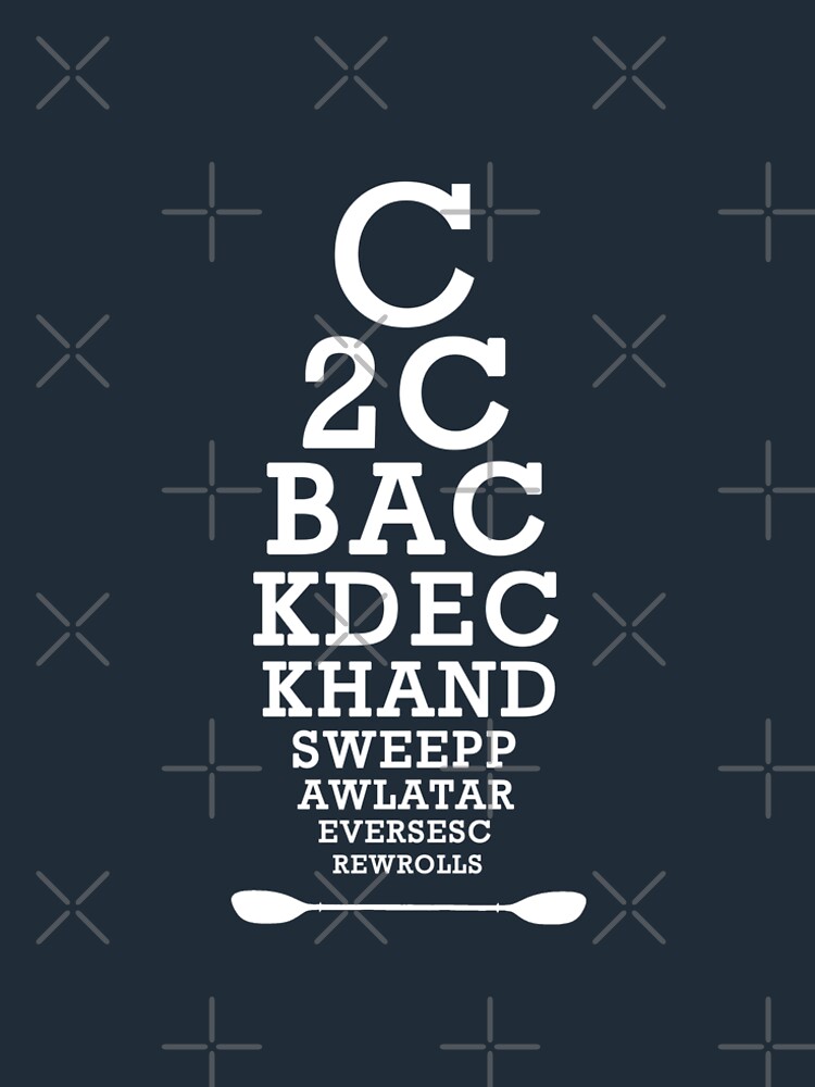 Whitewater Kayak Roll Eye Chart for Kayakers and Paddlers by Compassandbliss