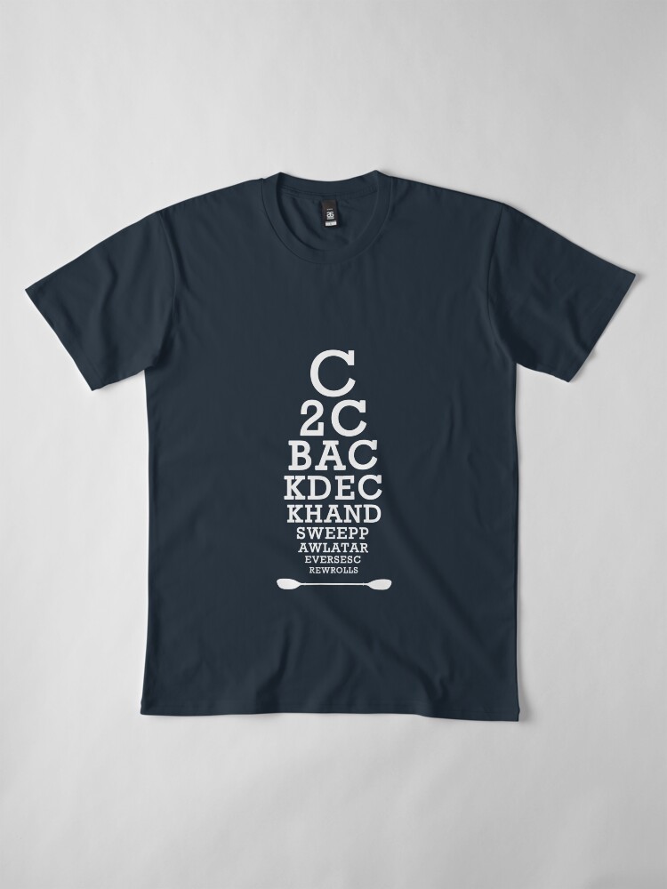 Alternate view of Whitewater Kayak Roll Eye Chart for Kayakers and Paddlers Premium T-Shirt