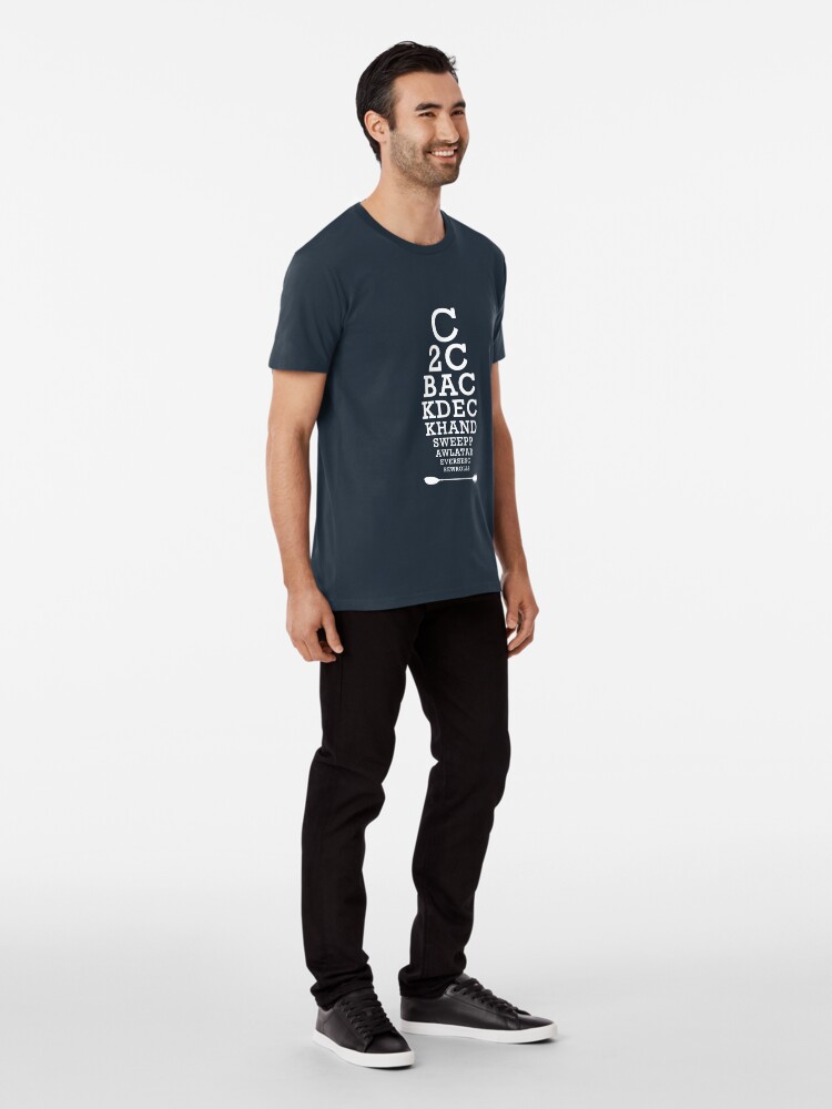 Alternate view of Whitewater Kayak Roll Eye Chart for Kayakers and Paddlers Premium T-Shirt
