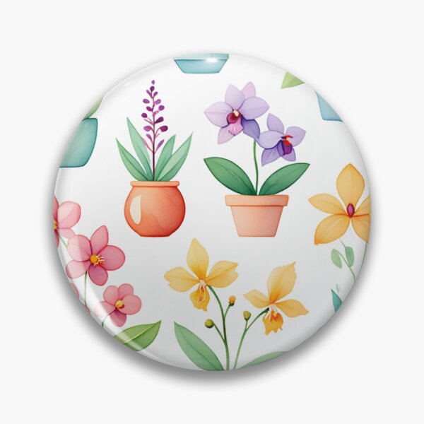 Item preview, Whimsical Orchid Garden – Watercolor Botanical Illustration designed and sold by Ink-Your-Soul.