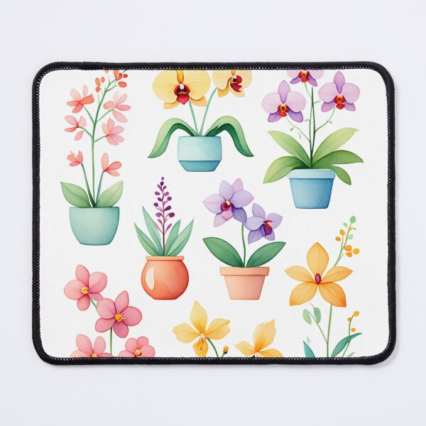 Item preview, Whimsical Orchid Garden – Watercolor Botanical Illustration designed and sold by Ink-Your-Soul.