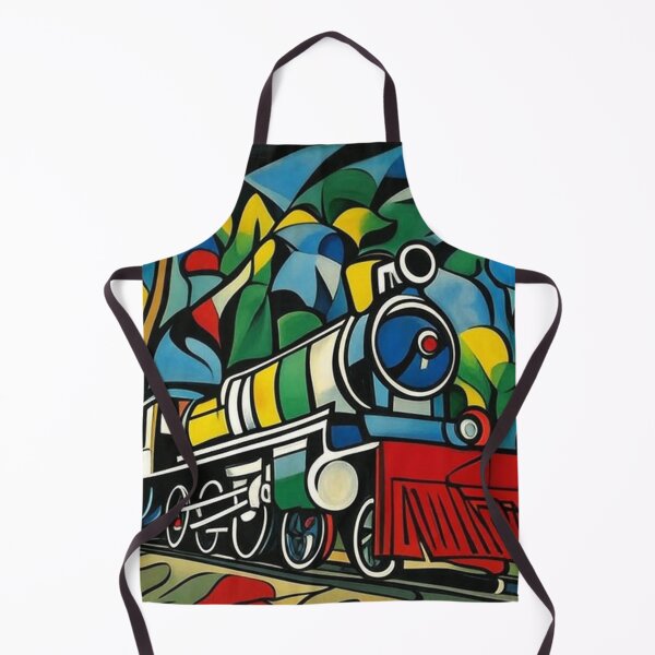 Item preview, Abstract Steam Locomotive - Vibrant Railway Art designed and sold by PolyVision Siam Studio.