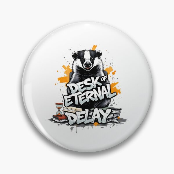 Item preview, Desk of Eternal Delay Badger Design designed and sold by FoxyJags.