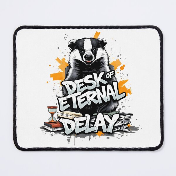 Item preview, Desk of Eternal Delay Badger Design designed and sold by FoxyJags.