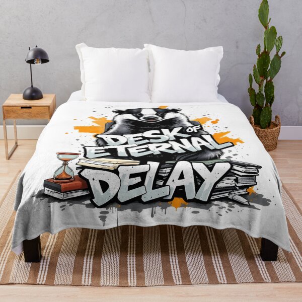 Item preview, Desk of Eternal Delay Badger Design designed and sold by FoxyJags.