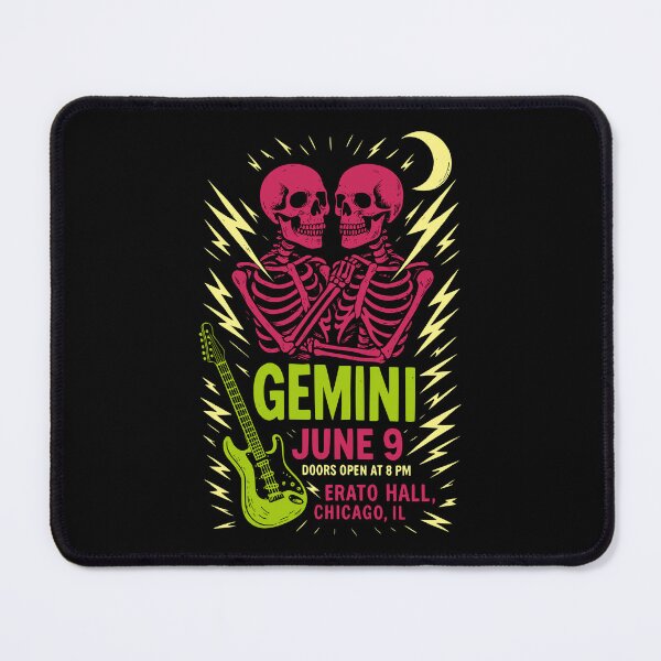 Item preview, Gemini at Erato Hall: Twin-Skeleton Punk Concert designed and sold by Happy Puppy Print On Demand.