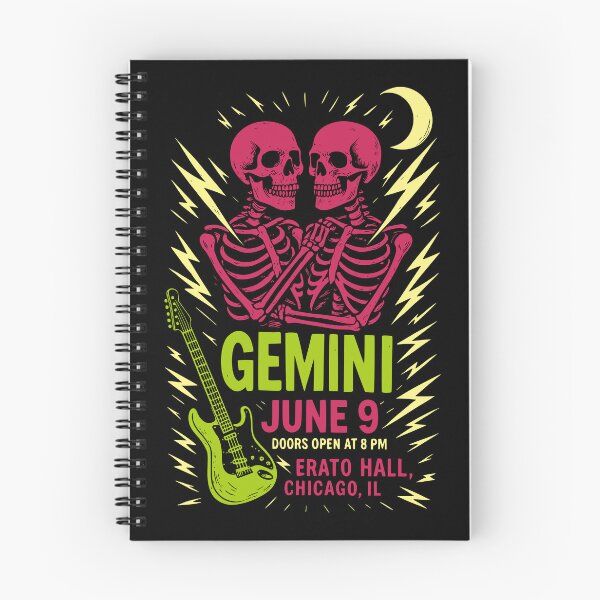 Item preview, Gemini at Erato Hall: Twin-Skeleton Punk Concert  designed and sold by Happy Puppy Print On Demand.