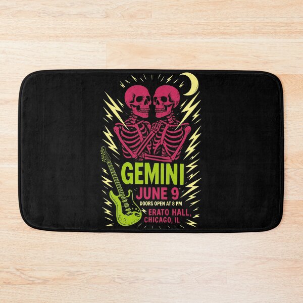 Item preview, Gemini at Erato Hall: Twin-Skeleton Punk Concert  designed and sold by Happy Puppy Print On Demand.