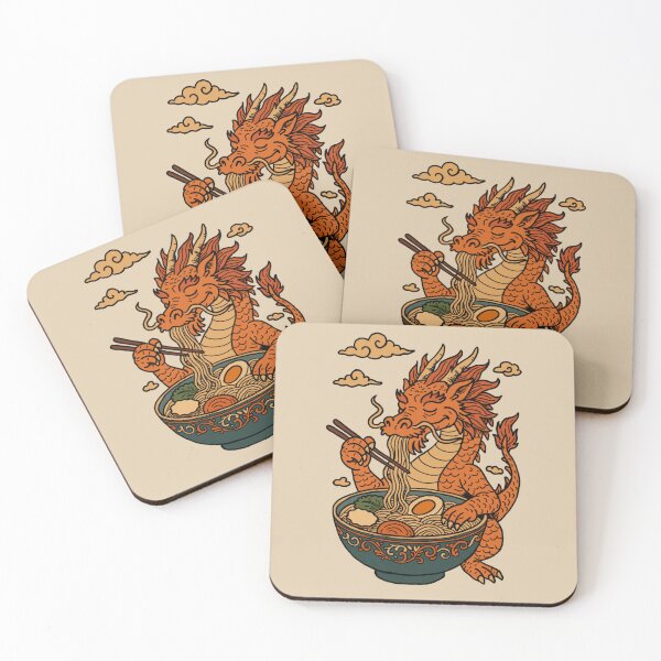 Item preview, Baby Dragon Eating Ramen designed and sold by GiaficDesigns.