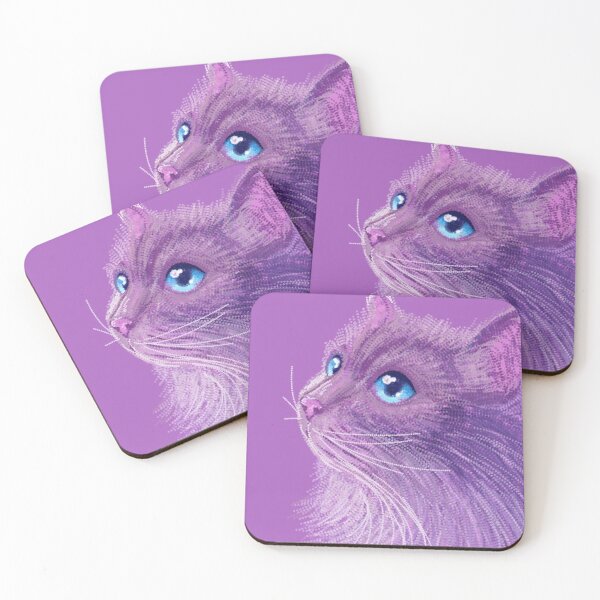 Item preview, Purple fluffy cat designed and sold by ZederZederZeder.