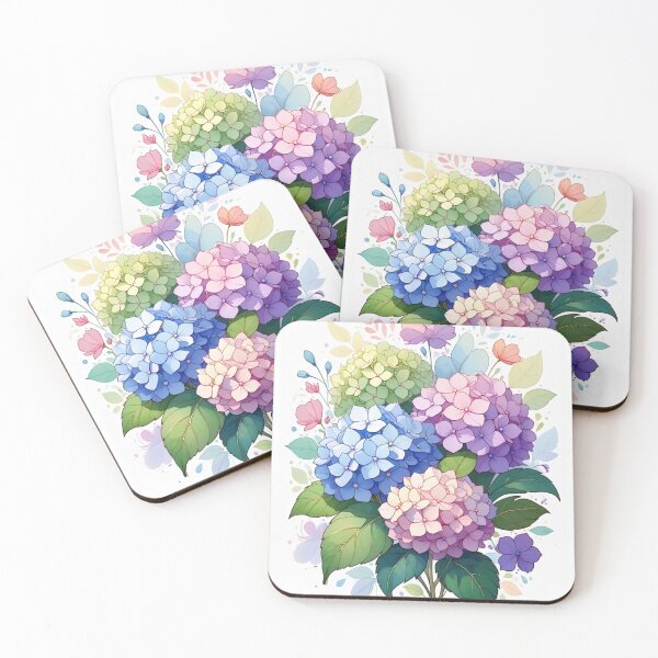 Item preview, Pastel Hydrangea Garden – Soft Watercolor Floral Illustration designed and sold by Ink-Your-Soul.