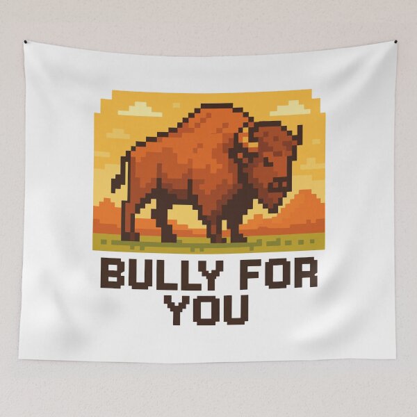 Item preview, Bully for You – Proud Pixel Bison on the Plains designed and sold by NaturePixel.