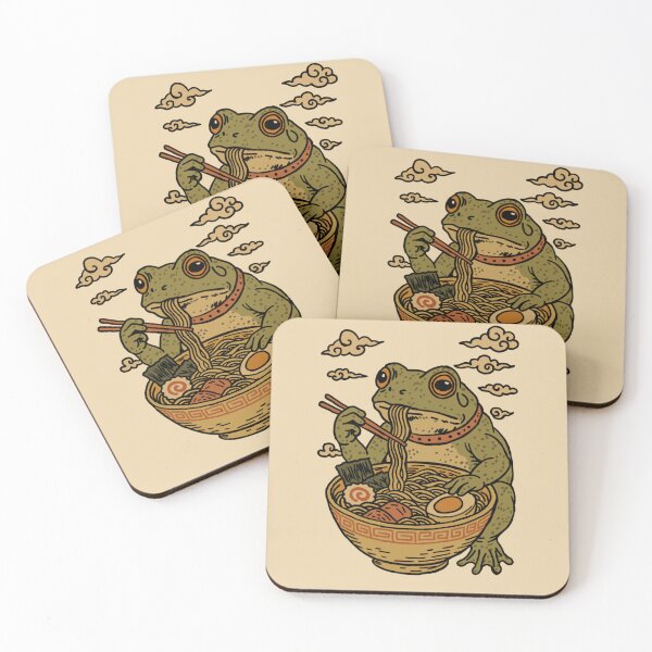 Item preview, Vintage Frog Eating Ramen designed and sold by GiaficDesigns.