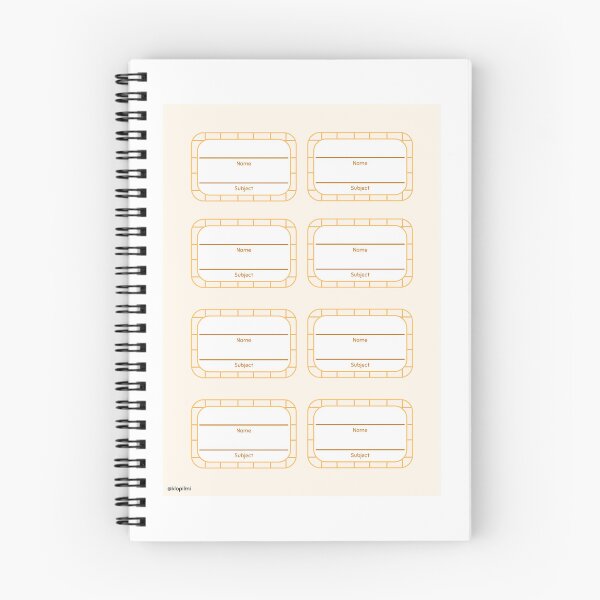 Item preview, Yellow Printable Notebook Nametag designed and sold by klopilmi.