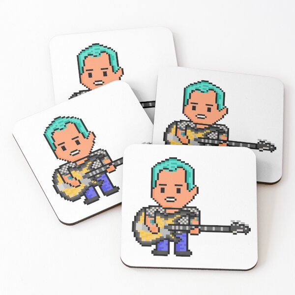 Item preview, Rock Battle Blue Haired Pixel Punk Rocker designed and sold by gkillerb.